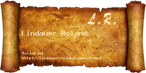Lindauer Roland névjegykártya